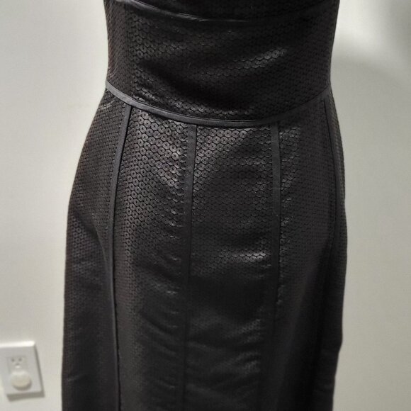 Ann Taylor Black Midi Vintage Size 6 beautiful silk and cotton dress, never worn - Picture 5 of 7